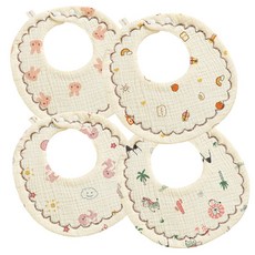 日式六層紗布口水巾/防水圍兜 多入組 (純棉)