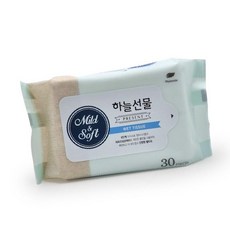 하늘선물 물티슈 30매 리필 여행용 소형 물휴지 OC_0212TG