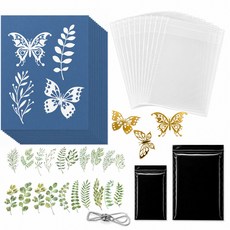 LJL KC인증 시아노타입 햇빛 감광지 청사진 엽서 만들기 DIY 키트 15장 세트, 15개, 블루 15개, 블루