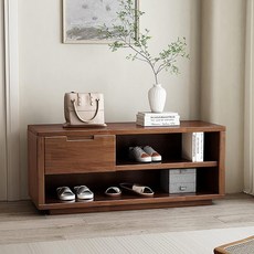 서랍이 있는 호비바 솔리드 현관 벤치 프리미엄 신발 보관 캐비닛 모던 엔 80x35x44cm 정리함사이즈: 60x35x44cm24x14x17인치 색상: 브라운, 60x35x44cm(24x14x1, Yellow