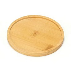 圓形竹木托盤 花盆底盤接水墊 桌麵辦公防水托盤 QWSGT01A