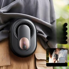 휴대용 허리 선풍기 고온 초대형 바람 휴대 여름용 공사 현장용, 미니업그레이드Y10 스타리블랙 4000m Ah, 기본 색상