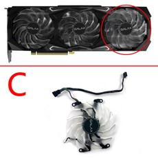 GALAX KFA2 RTX 3060 3070 3080 Ti SG 1-클릭 OC 기능 그래픽 카드용 냉각 선풍기 87mm 4 핀 RTX3070 3090 GPU, [01] C, 1개