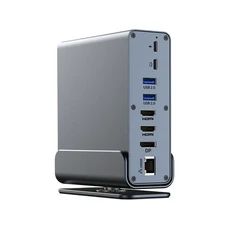 15 in 1 USB C 허브 도킹 스테이션 멀티 포트 타입 C 3 USB 3.0 HDMI PD 100W RJ45 이더넷 SD TF 리더 3.5m, 01 회색