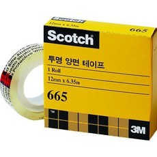 스카치 투명 양면테이프리필 665R 12mmX6.35M 3M, 상세설명 참조