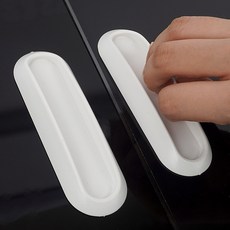 마루마켓_ 국산 미닫이 접착식 창문손잡이 _ 우일프라텍 중문 샷시 베란다 가구 유리문 부착식 다용도손잡이, 2개