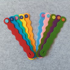 마크라쏭 소근육 발달 펠트지고리놀이 링 부직포 단추 끼우기 연습 연결 시지각 감각통합 작업치료 활동 아동kc 촉감각완구, 물결형, 1개