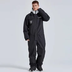 방한 일체형 스노우슈트 후드 방수 스키복 아웃도어 산악 스노보드 점프수트, XS, 5. as picture