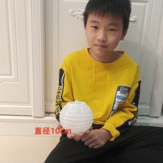 DIY手繪畫空白紙燈籠 中秋節裝飾 幼稚園美術材料, 1個, 直徑10cm白色燈籠10個