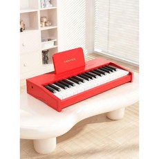 키덜트 작은 피아노 전자피아노 장난감 어린이선물 미니피아노, 37건반 레드, 1개