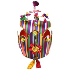 족두리 한복 머리띠 전통 머리장식, 1개