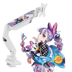 Pixio PS2S White Mika Pikazo PS2SW 모니터 암 싱글 디즈니 캐릭터 데이지 오리