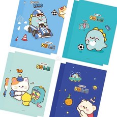 신학기 쪼꼬미 5칸 노트 저학년노트 글씨연습노트 칸공책