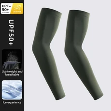 GTUBIKE 팔 슬리브 통기성 속건 햇빛 차단 사이클링 스포츠 아이스 피트니스, 01 XL, 04 Green