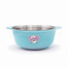에스더버니 유아 식기 이중 스텐 304 보울 S, 1개, 블루