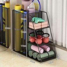 수납 요가매트 정리대 정리 운동기구 이동식 폼롤러 정리함 선반, 1개