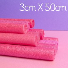 뮤즈 백업 스티로폼막대 3cmx50cm 10컬러 / 빽업 가래떡스펀지 스펀지막대, 1세트, 빨강10개
