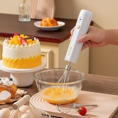 無線便攜 手持電動打蛋器 可摺疊三檔調速, 基礎款 不可旋轉 低功率
