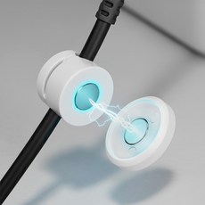 픽스 글로벌 차량 케이블 선 고정 정리 클립 마그네틱 자석 홀더 4개, 화이트