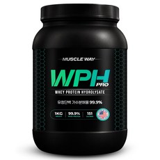 머슬웨이 WPH 99.9 가수분해유청단백질 프로틴 보충제, 1개, 1kg