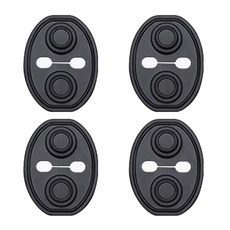 SEAMETAL 업그레이드 자동차 도어락 보호패드 문쾅방지 패드 충격 소음방지 실리콘 쿠션, 4개, 블랙