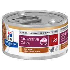Hill's 希爾思 i/d 消化調理 蔬菜燉罐 貓用濕糧 呵護腸胃健康, 24個, 2.9 oz (82 g), Chicken
