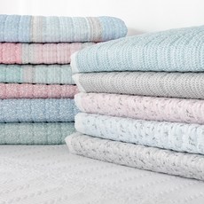 홈스토리 시원한 시어서커 여름 침대 패드 겸 카페트 SS/Q, 안개꽃 핑크