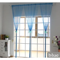 베란다 창문 거실 장식 3x2.6m 문자열 커튼 라인 룸 디바이더 홈 창 밸런스