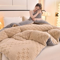 montheria 겨울이불 보온 사계절이불 양면 두께 이불 A598-190, 흰색