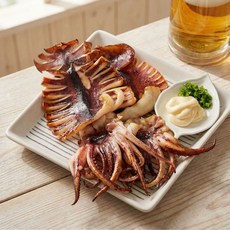 구룡포 반건조 오징어 5마리 동해안해풍으로 말린 자연건조 피데기, 1세트, 5미_250g