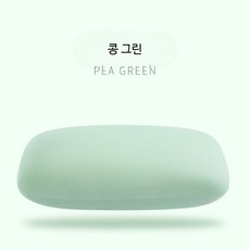 아이스실크 낮잠베개 사무실 학생 미니베개 허리쿠션 안고자는베개, 1개, 아이스 실크-콩 그린
