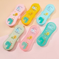 Goryeo Baby 韓國品牌卡通學習筷子組，附收納盒，適用左右手，兒童學習餐具, 詳見包裝, 詳見包裝, 萌萌龍收納盒（顏色備註粉/黃/藍）