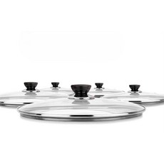 뚜껑 스텐웩 38cm 볶음팬 업소용 궁중팬 대형웍 뜰채 냄비 다목적 요리, 유리 16(적합 내경 15.8-16.3), 1개