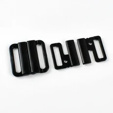 50/100Sets 10/15/20/25mm 플라스틱 브래지어 버클 수지 프론트 클로저 비키니 스트랩 걸쇠 수영복 DIY 속, 04 ID15mm-50Sets, 03 Black