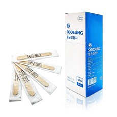 멸균설입자 진료용 구강검진 혀누르개 스파츌라, 1세트