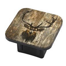 히치 커버 5.1cm(2인치) 히치 어둠 속에서 소박한 스타일의 사슴 머리에 적합 - 색조 목재 고무 트레일러 튜브 플러그 인서트 자동차 외부 액세서리 리시버, 디자인17