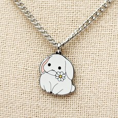 페리베리 써지컬스틸 에나멜 토끼 미아방지 목걸이