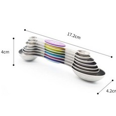 不鏽鋼雙頭量匙, 1個, 磁吸8入雙頭量匙