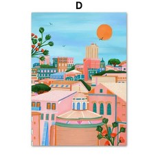마이애미 플로리다 오사카 코벤트 가든 여행 벽 예술 캔버스 회화 북유럽 포스터 인쇄 거실 장식 그림, C. 30X40 no frame