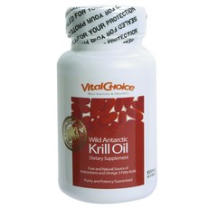 VitalChoice 野生南極磷蝦油 1000 毫克無麩質無糖軟膠囊, 1罐, 60顆, 1罐