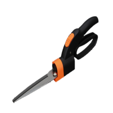 FISKARS 360度旋轉草皮修剪刀，人體工學握把，安全鎖設計，園藝工具, 1個