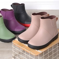 장마부츠 농사장화 여성용 가벼운 방수 숏레인부츠