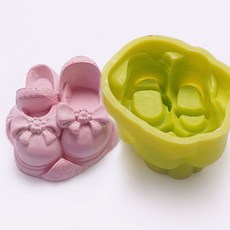 석고방향제몰드 비누몰드-1구(몰드색상랜덤), 리본아기신발몰드C