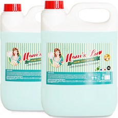 맘스럽 주방세제 4LX2개 대용량 저자극 라임향 과일야채세척 프리미엄 세제, 4L, 2개