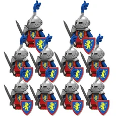 중세 전쟁 성 늑대 팩 피규어 작은 입자 빌딩 블록 슈트 소년 선물 어린이 장난감, 04 10Pcs