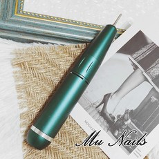 日系美感 USB 筆型磨甲機，低震動電動打磨機，手足保養卸甲, 1個, 典雅復古綠