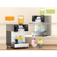 가정용 빙수기 눈꽃 우유빙수 카페용 빙삭기 제빙 디저트 머신, 450W 100Kg A, 풍냉, 통수 연결