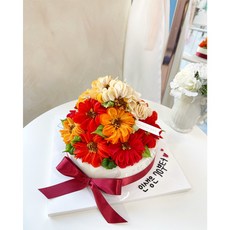 !주문전연락필수!인천케이크연과진/환갑 칠순 팔순 웨딩 주문제작케이크/앙금플라워꽃다발디자인떡케이크/전국배송가능, 2호(지름18cm), 기본백설기, 딸기쨈