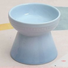 루크루제 펫볼 강아지 물그릇 식기 밥그릇 고양이, 1개, H. 키가 크고 테두리가 평평한 그릇 코스탈 블루 3x