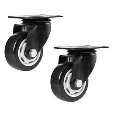 엠파이어 3인치 평판회전 캐스터 폴리우레탄 바퀴 Z11, 2개입